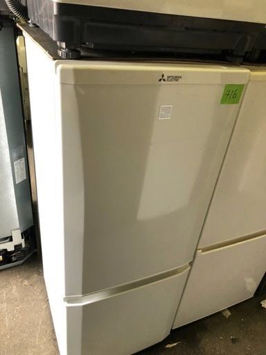 NO 416 福岡市内配送設置無料✨　三菱 【右開き】146L 2ドアノンフロン冷蔵庫 keyword キーワードホワイト MR-P15EA-KW