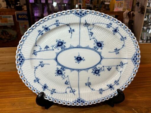 【愛品館八千代店】 Copenhargen　ブルーフルーテッド　オーパルディッシュ