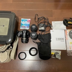 Nikon D3000レンズ3本＋おまけ多数