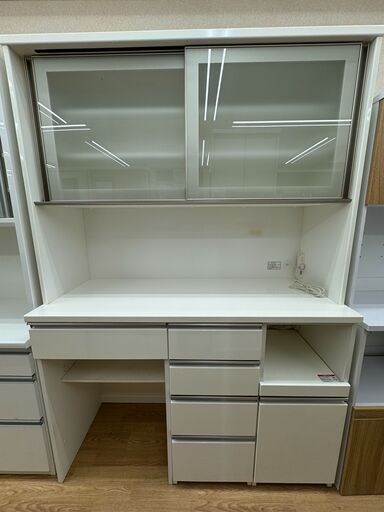 ★ジモティ割あり★ ニトリ 食器棚 ホワイト H202×W140×D51 クリーニング済み KJ6024