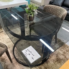 ガラス　ダイニングテーブル3点セット