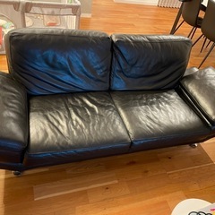 Domicil ドミシール 総革張り 3人掛けソファー レザー IDC大塚家具