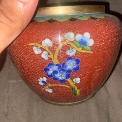 アンティーク　骨董　レトロ　中華　七宝焼壺