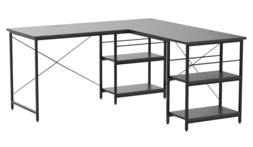 DOMY HOME ゲーミングデスク 幅150cm L字型 コーナーデスク 収納