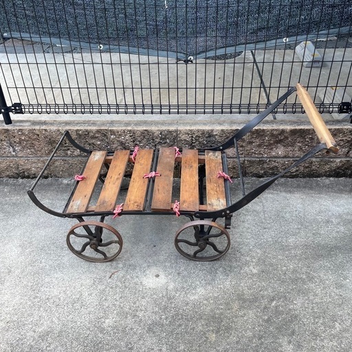 鉄フレーム 台車 太鼓台 骨董 古道具