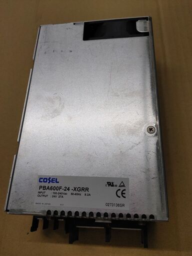 日本製　スイッチング電源 648W DC24V 27A出力 AC85～264V入力 AC/DC電源 ユニット型電源 PBA600F-24 コーセル COSEL