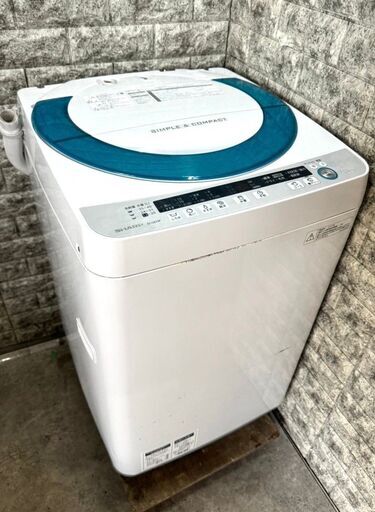 大阪送料無料★3か月保証★洗濯機★シャープ★2015年★7㎏★ES-GE70P-G★S-321