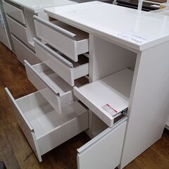 ☆ジモティ割あり☆ レンジ台 ホワイト H94.5×D50.5×W90 クリーニング 