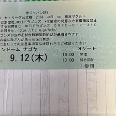 「本日18時締切」D対Y戦（バンテリンドーム）