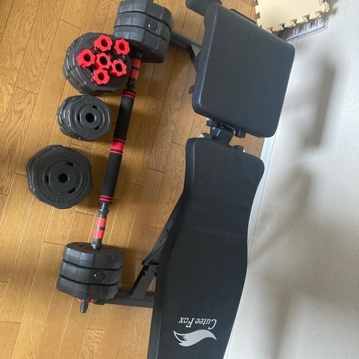 引取限定】DUMBBELL 可変式ダンベル 40kg×2 スタンド付き ダンベル