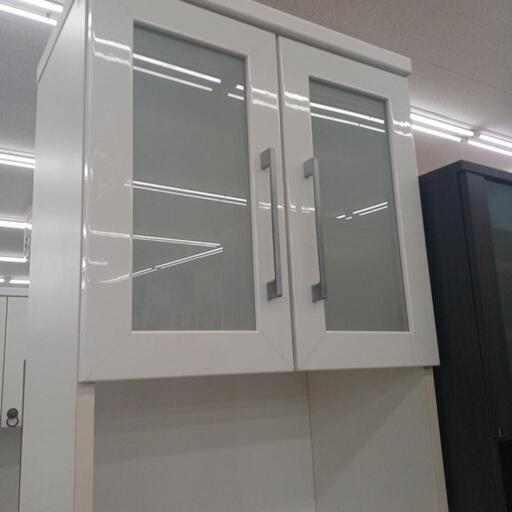 ★ジモティ割あり★2枚扉食器棚　ニトリ　WH　高さ(H)200.5× 幅(W)59× 奥行(D)51【joh 2283】