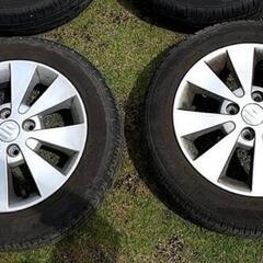 《soldout》スズキ純正ホイル付き冬タイヤ 155-65R14 (4穴) ４ヶ 直接お引き取りくださる方