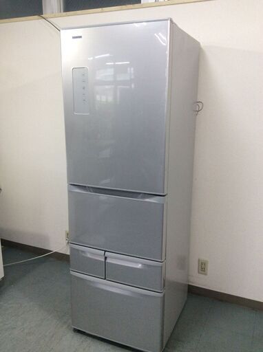 JT9057【TOSHIBA/東芝 5ドア冷蔵庫】訳アリ品 2015年製 VEGETA GR-H43G-S 家電 キッチン 冷蔵冷凍庫 右開きドア 自動製氷 426L