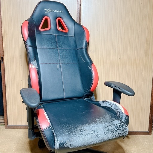 E-WIN ゲーミングチェア レッド×ブラック 椅子 回転イス
