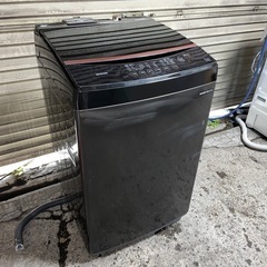 アイリスオーヤマ 全自動洗濯機 8.0Kg IAW-T803 -BL 2020年製 ブラック 中古品 稼働確認済 ③