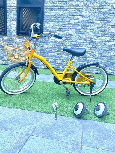 キッズ用自転車　美品　サイズ16 INNOVATION FACTORY　 オシャレなイエロー