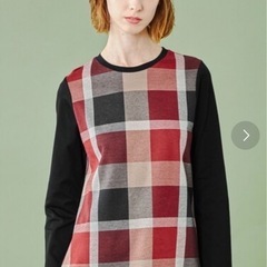 ブルーレーベルクレストブリッジ チェックジャージージャガードプル