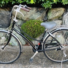 【27インチ自転車】内装3段変速、LEDオートライト　前後タイヤ、前カゴ新品