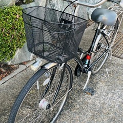 【27インチ自転車】内装3段変速、LEDオートライト　前後タイヤ、前カゴ新品