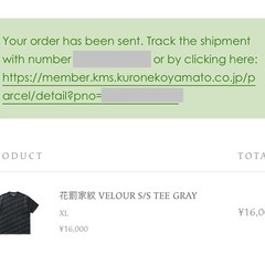   GAKKIN 花罰家紋 VELOUR S/S TEE BLACK XL