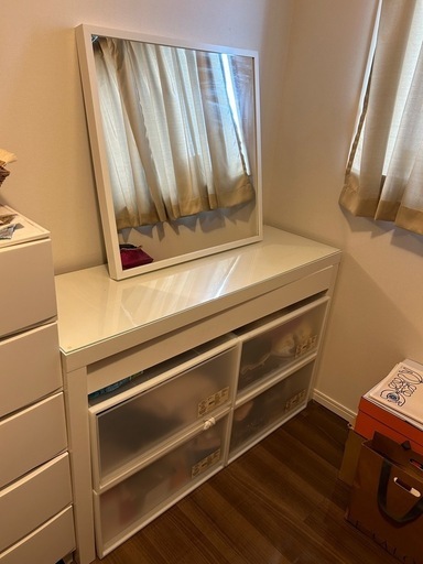 IKEA イケア　マルム　ドレッサー　鏡付き