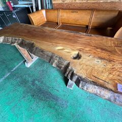 ｟３５｠センターテーブル　一枚板　アンティーク　昭和レトロ