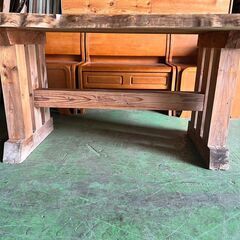 ｟３５｠センターテーブル　一枚板　アンティーク　昭和レトロ