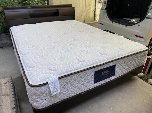 高級 Dream Bed＆Serta ワイドダブルベッド、幅150cm Used・キレイ