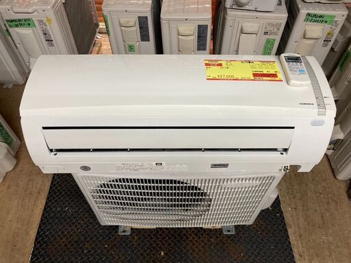 K05594　中古エアコン コロナ 2017年製 主に6畳用 冷房能力 2.2KW / 暖房能力 2.5KW
