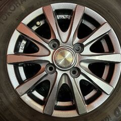 【YOKOHAMA iG91 145/80R12 80/78N LT】スタッドレス【GRASS 12インチ 4J4HPCD100+42】バリ溝 軽バン 軽トラ ハイゼット等　(KTM117)