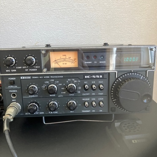 【更に値下】アマチュア無線　6m50MHzオールモード無線機　アイコムIC-551 マイク・FMチューナー内蔵付