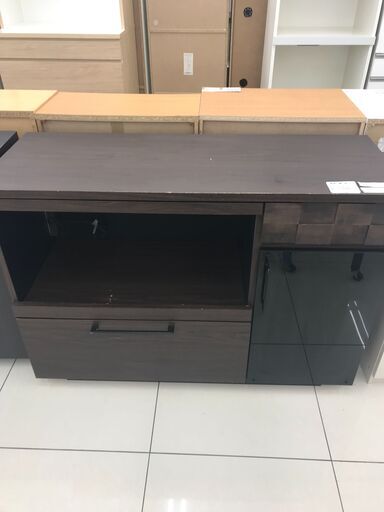 ★ジモティ割あり★ 株式会社ガルト レンジ台 ダークブラウン H85×D44.5×W120 クリーニング済み HJ4251