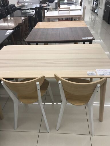 ★ジモティ割あり★ IKEA ダイニイグテーブルセット ライトベージュ H75×D78×W140 クリーニング済み HJ4255