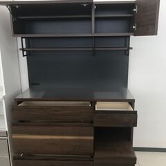 ★ジモティ割あり★ 株式会社ミサワ レンジボード ダークブラウン H181×D45×W120 クリーニング済み HJ4256