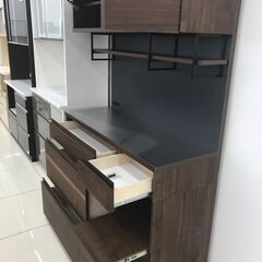 ★ジモティ割あり★ 株式会社ミサワ レンジボード ダークブラウン H181×D45×W120 クリーニング済み HJ4256