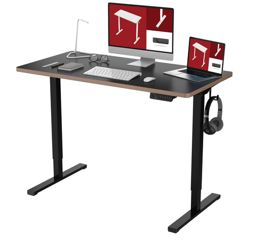 【美品】SANODESK 電動昇降式デスク E150 (120cm×60cm）脚部（黒）＋天板（黒）