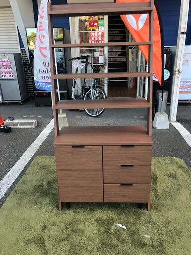 サイドボード ラック 棚 リビング収納 幅80cm 【送料に設置込】自社配送時代引き可(現金、クレジット、スマホ決済対応)