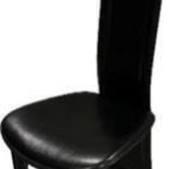 福岡県小郡市引取り限定【大塚家具 高級ダイニングチェア4脚セット】黒 皮