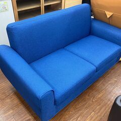 値下げしました】2Pソファ リビング家具 ブルー No.1334○ ※現金