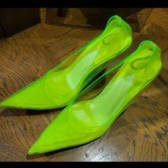 YELLO ネオンイエロー クリア パンプス 3019HEEL ...