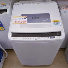 洗濯機HITACHI☆全自動洗濯機☆BEAT WASH 8㎏・BW-T806,2019年製,ホワイト☆動作OK(保証３ヵ月）・清掃済み☆中古品☆【こちらは店舗です。浜村鹿野温泉ICから3分 買取本舗 宮本リサイクル 営業時間9～19時 定休日水曜のみ←連絡できませんm(_ _)m】