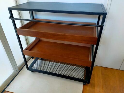 anthem Wagon Rack アンセム ワゴンラック スチール ワゴン 収納 可動 隙間収納 ダイニング キッチン キャスター付き ウォールナット
