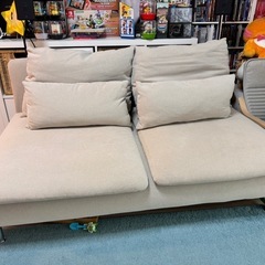 【美品】ソーデルハムン　コンパクト　3人掛けソファ　ベージュ／ブラウン SÖDERHAMN ソーデルハムン 3人掛けコンパクトソファセクション