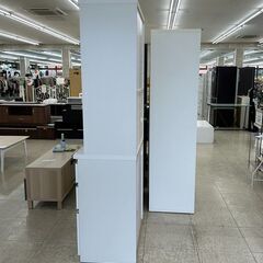 ☆ジモティ割あり☆ 松田家具 レンジボード 白 H210×D48.5×W108.5