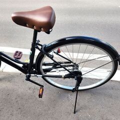 27インチ パンクしにくい自転車 SOURIRE 黒 変速なし ライト付き 札幌市 平岸店