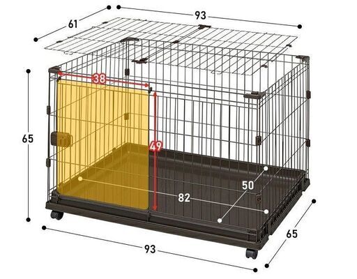 【アイリスオーヤマ】コンビネーションサークル（小型犬、猫用ケージ）