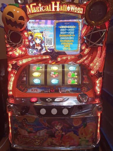 パチスロ実機 KPE マジカルハロウィン5 コイン不要機付