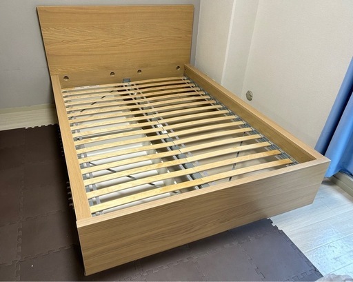 IKEA イケア ベッドフレーム ダブルサイズ ベッド下収納付き