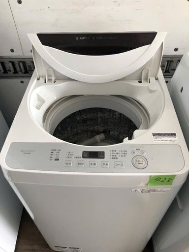 NO 423 福岡市内配送設置無料✨　シャープ SHARP 全自動洗濯機 ステンレス槽 5.5kg ブラウン系 ES-GE5B-T