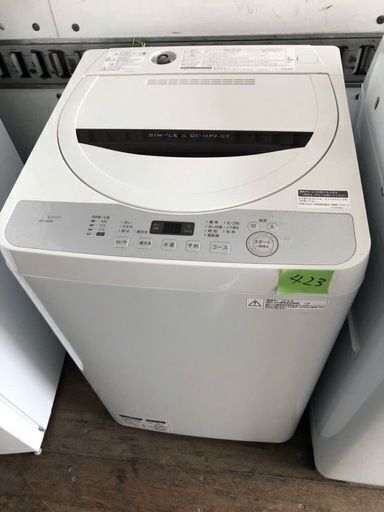 NO 423 福岡市内配送設置無料✨　シャープ SHARP 全自動洗濯機 ステンレス槽 5.5kg ブラウン系 ES-GE5B-T